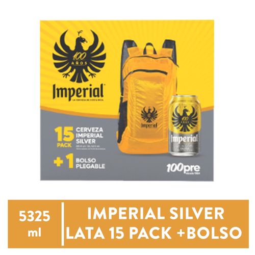 Imperial Silver Lata 15 pack más Bolso - 5325 ml