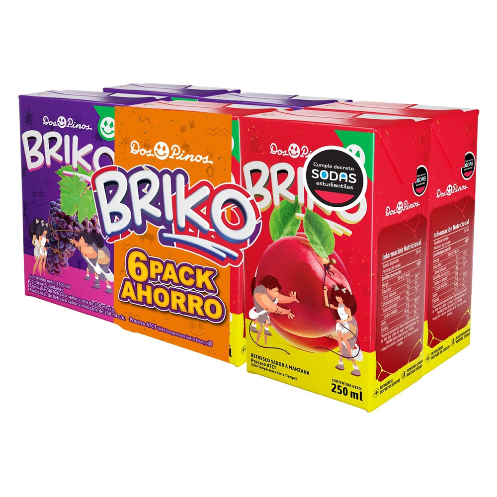 コショウ Comprar Refrescos Briko Dos Pinos, Uva y Manzana 6Pack Surtido