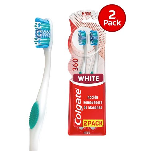 Cepillo Dental Colgate 360° Luminous White, 2 Pack