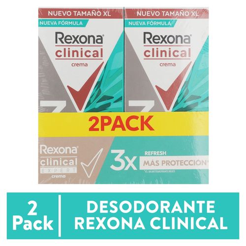 Desodorante Rexona clinical women en crema 2 pack - 116 g