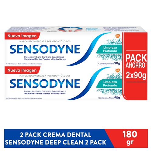 Crema Dental Sensodyne Deep Clean 2 Pack - 90g