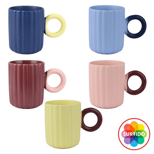 Taza Home Trends, Porcelana Surtido -350ml