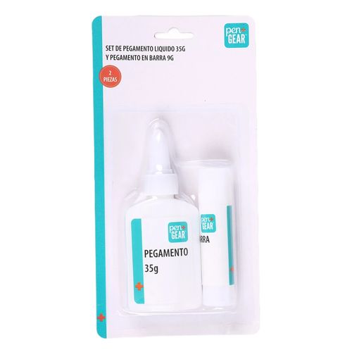 Pegamentos Pen Gear Set líquido y en barra - 2 pzas