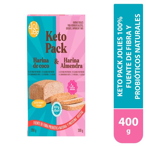 Keto Pack Jolies 100% Fuente de fibra y probióticos naturales - 400 g