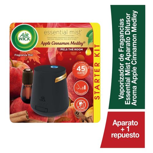 Difusor de fragancias AirWick Essential Mist - Kit (difusor + repuesto) Apple Cinnamon Medley