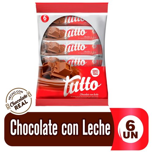 Chocolate Tutto con leche six pack - 120 g