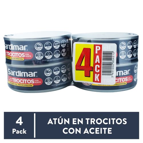 Atún Sardimar trozos en aceite 4 pack - 420 g