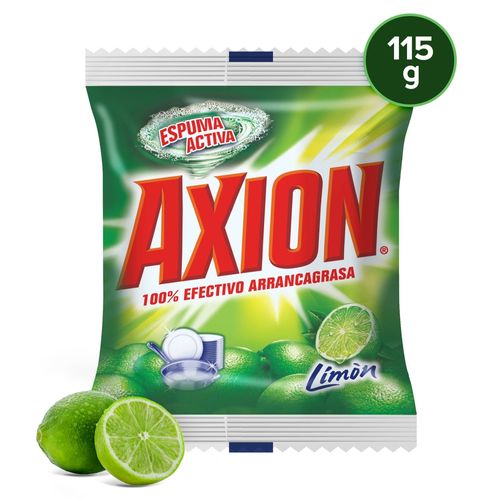 Lavaplatos Jabón Axion Limón Disco, Arrancagrasa - 115g