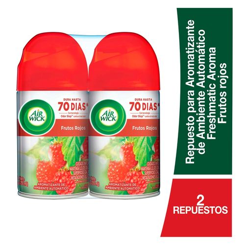 Repuesto para Aromatizante Ambiental AirWick Freshmatic aroma Frutos Rojos 2pack - 250 ml c/u