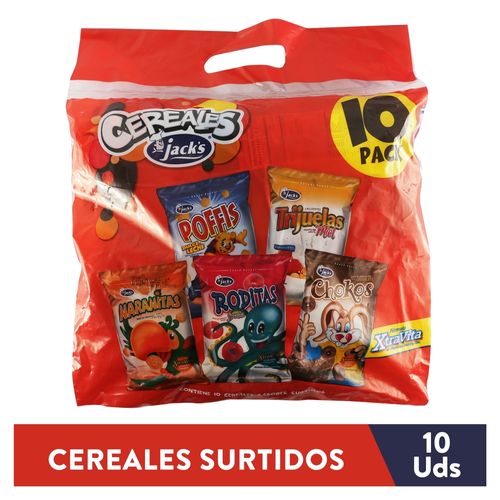 10 Pack Cereal Jacks Surtido -250gr