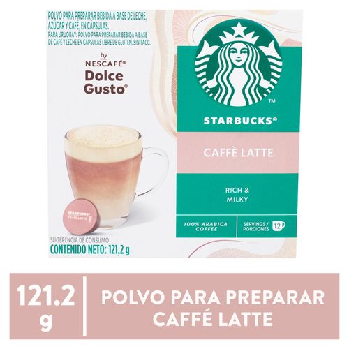 Café Starbucks By Nescafé Dolce Gusto Caffe Latte 12 Cápsulas - 121,2g