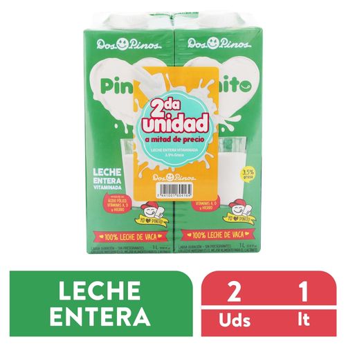 Leche líquida Dos Pinos pinito 2 Pack - 2 L