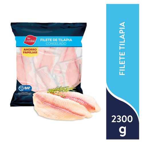 Filete De Tilapia Congelada Don Cristobal, Empacado -2300 gr