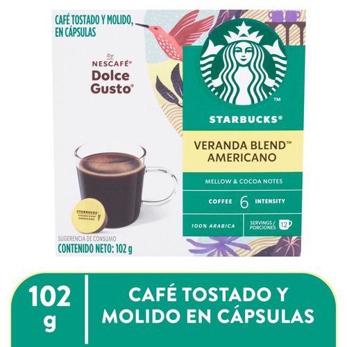 Starbucks By Nescafé® Dolce Gusto Americano Veranda Tueste Suave Caja 12 Capsulas