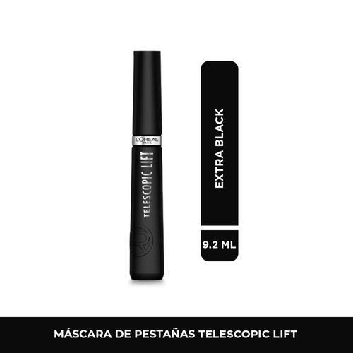 Mascara para pestañas L'Oréal telescopic lift tono extra black - 9.2 ml