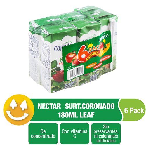 Néctar Coronado Surtido, Con Vitamina C 6 pack - 180ml