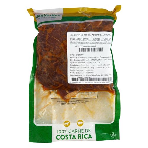 Bistec Montecillo Res Adobado Al Churra Kilo