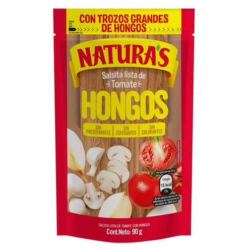 Salsa Tomate Naturas Con Hongos - 90g