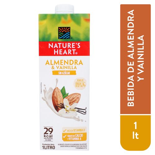 Bebida Nature's Heart de almendra y vainilla sin azúcar - 1000 ml