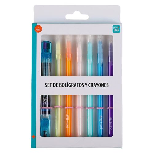 Boligrafo Pen Gear y crayón