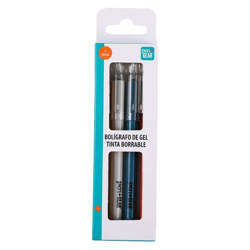 Bolígrafos Pen Gear de gel borrable color negro