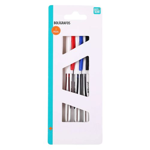 Bolígrafos Pen Gear colores básicos -3 pzas