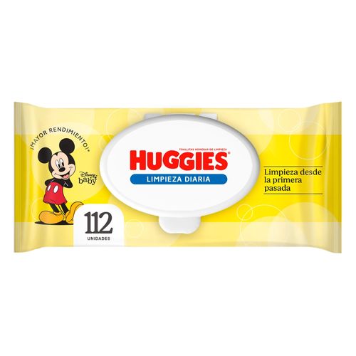 Toallitas Húmedas Huggies Limpieza Diaria Desechables - 112 uds