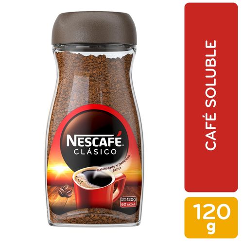 Café Nescafe Clásico  Instantáneo Frasco - 120 g