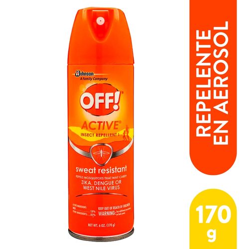 Repelente De Insectos En Aerosol Off! Active 6 Oz