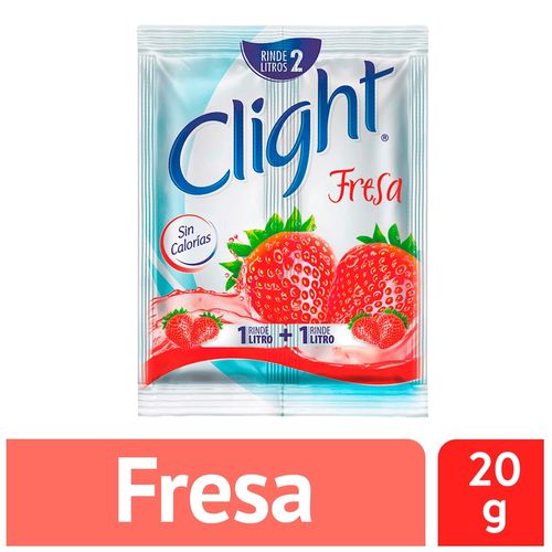 Bebida En Polvo Clight Sin Calorías Sabor Fresa Sobre - 14g