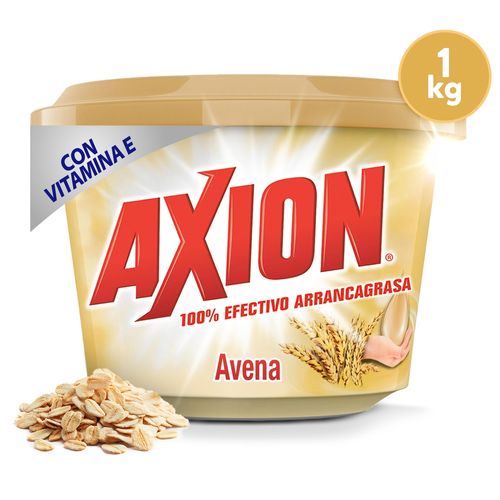 Lavaplatos Axion arrancagrasa en pasta con aroma de avena y con vitamina E - 1 kg