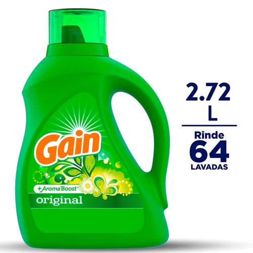 Detergente Gain Líquido GAIN Original 64 Lavadas - 2.72 L