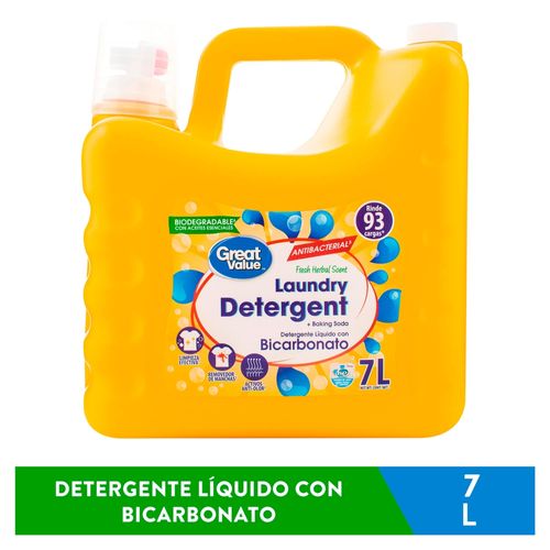 Detergent Líquido Great Value Bicarbonato - 7Lt