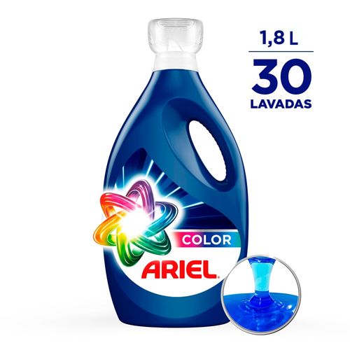 Detergente Líquido Ariel Color remueve manchas y cuida el color para ropa blanca y de color 30 lavadas -1.8 L