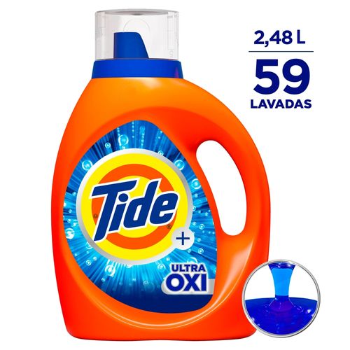 Detergente Líquido Tide Ultra Oxi para Ropa Blanca y Color 59 Lavadas - 2,48 L