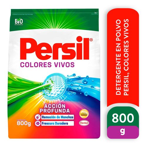 Detergente en polvo Persil, colores vivos -800g