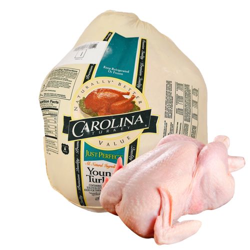 Pavo entero crudo natural Carolina turkey pequeño better value, contiene 5 kilos aproximadamente - Precio indicado por kilo