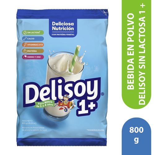 Bebida en Polvo Delisoy sin Lactosa 1 más - 800 g