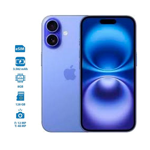 Celular Apple Iphone 16 8GB RAM 128GB de almacenamiento