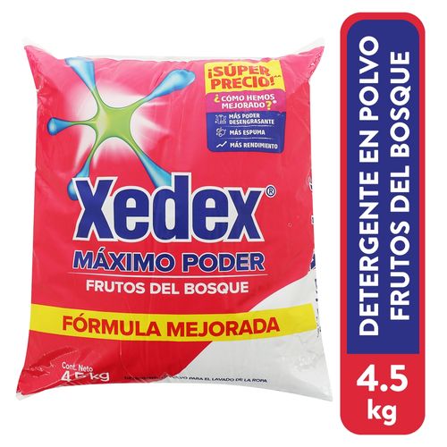 Detergente Xedex Máximo Poder Frutos 4500 gr