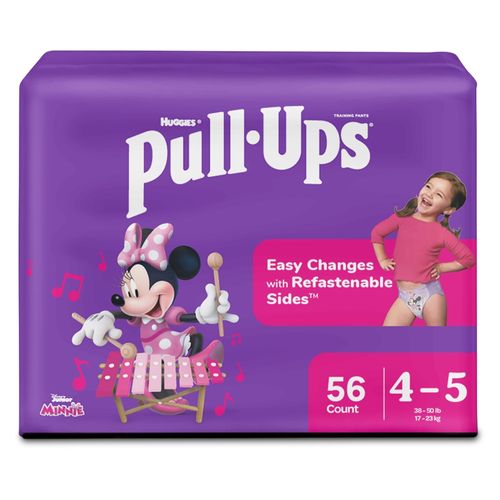 Pañales Huggies Pull Ups Niña Etapa XG-XXG/4-5, 17-23kg - 56Uds