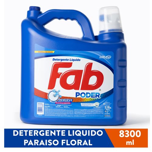 Detergente Líquido Fab, Paraíso Floral - 8.3 L