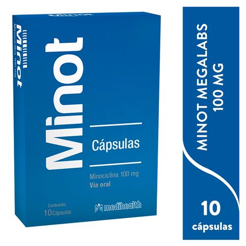 Minot Megalabs 100 mg -10 cápsulas