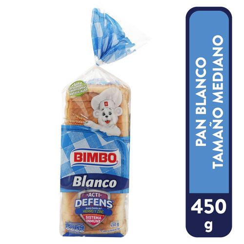 Pan Bimbo, Sándwich Blanco Mediano - 450g