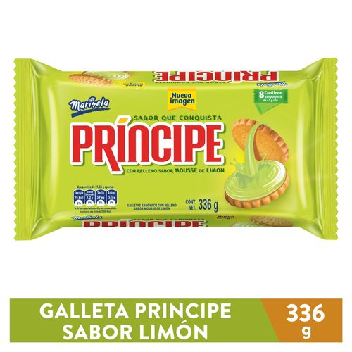 Galleta Principe Marinela Sabor Limón 8 Pack - 336g