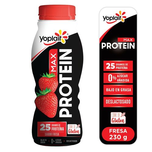 Yogurt Yoplait Max Protein Beber Fresa - 230Gr