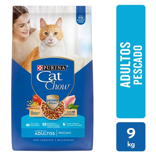 Alimento Gato Adulto Purina Cat Chow Defense Plus Pescado - 9 kg