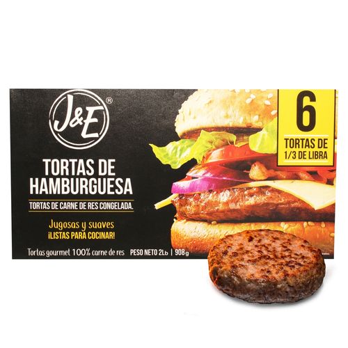Tortas de carne de res J&E jugosas y suaves - 908 g