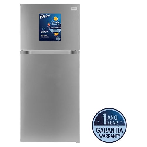 Refrigerador No Frost Oster, Silver, Inverter Con Luz Interna Led - 14 Pies Cúbicos