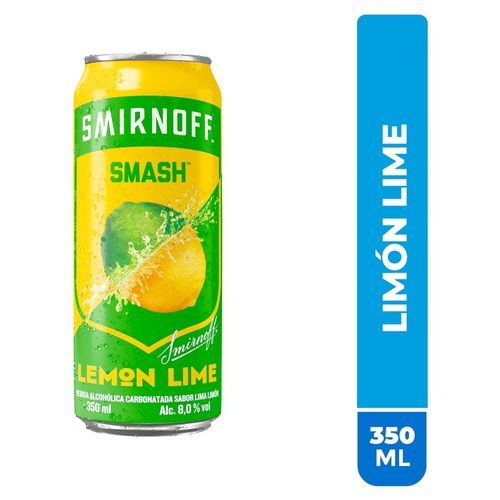 Bebida Alcohólica Smirnoff Smash Lima Limón Lata - 350 ml